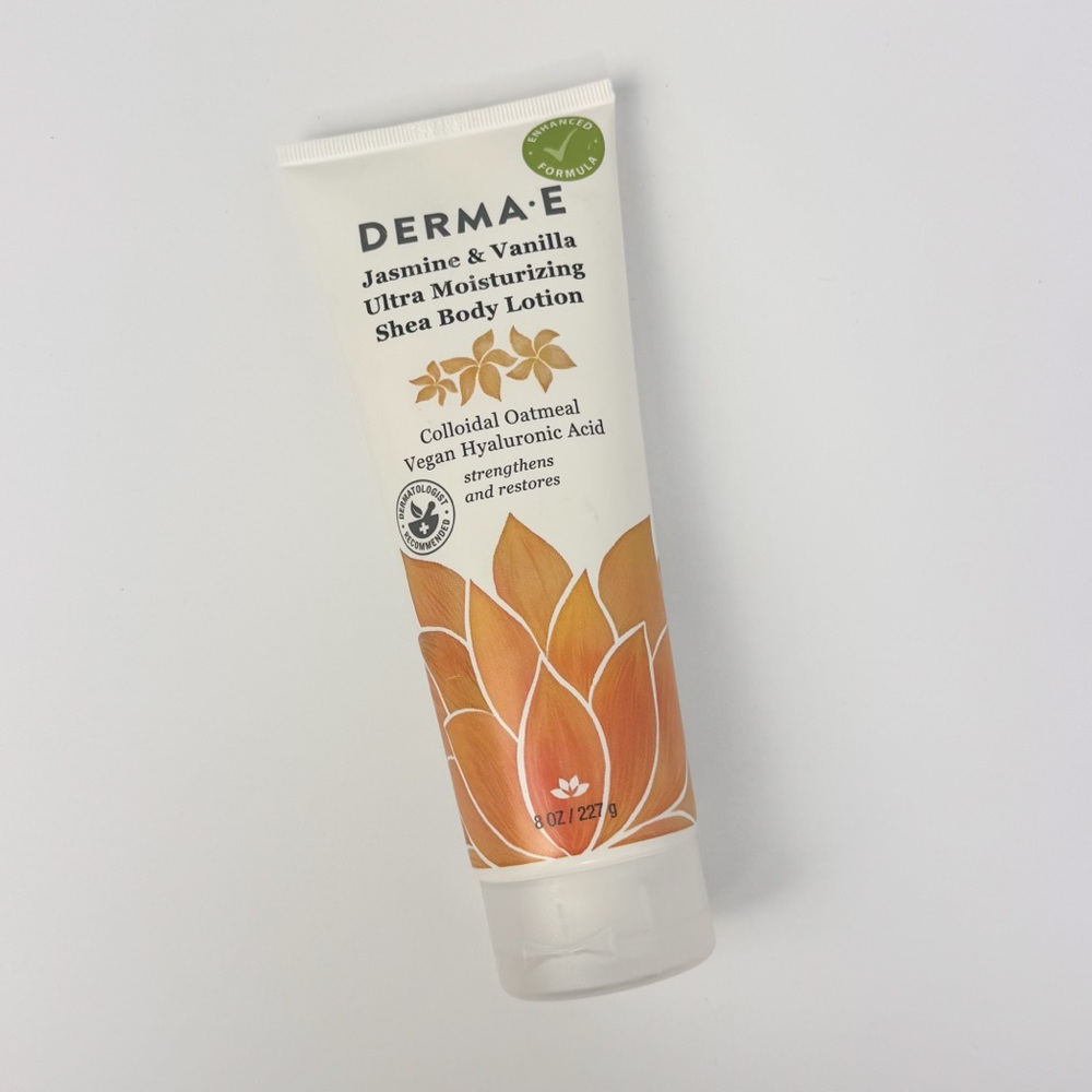 NWT Derma E Jasmine Vanilla Shea Body Lotion Hyaluronic Acid Sealed